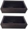 SRMAN 2X Graphit Barren Form, Schmelz Guss Form für Gold Silber Metall und Legierungs Metalle (160X80X40mm-9.5Kg Gold)