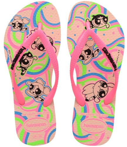 Havaianas Kids Slim Powerpuff Girls, Infradito Bambine, Ballet Rose, 33/34