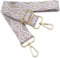 Bandouliere de Rechange Reglable Beige Violet, 80-130cm Sangle de Sac a Main Remplacement, Sangle de Rechange Universelles mit Boucle Dore pour Femme Sac à Main, Sac à Bandoulière Accessoires, 1207