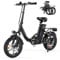 Finbike U4 Electric Bike, 16 Portable Electric Bicycle with Removable Battery, 60KM Max Range, 3 Riding Modes, Front Shock Absorber, Foldable E-bike for Adults/Teens