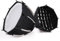 CAIONPLE Softbox Ottagonale da 30 cm Mini Bowens Mount Softbox A Griglia A d'Ape A Sgancio Rapido per ZU60 o M60 COB Fill Light Studio