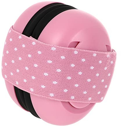 JOINPAYA Protector Auditivo Para Niño Niña Con Banda Elástica Ajustable Orejeras Antiruido Para Recién Nacidos y Niño Niña Cómoda Protección Acústica Para Dormir y Viajar Rosa