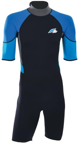 F2 Herren Neopren Anzug Rebel - Shorty 3/2 mm XS Blau