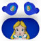 Disney Alice im Wunderland Bluetooth-Ohrhörer mit Ladehülle, kabellose Kopfhörer mit integriertem Mikrofon + bis zu 30 Stunden Spielzeit, Alice im Wunderland, Geschenke für Damen, Herren, alle Fans