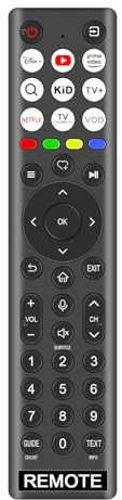 AULCMEET Fernsteuerung,ERF2B38 ERF2B38H Neue Replace Voice-Fernbedienung passend für Hisense FHD QLED Smart TV 32E4QT 32A4Q 40E4QT 32A5Q 40A4Q 40A5Q 55U7Q 85E77Q 50E8Q 100U7Q 85E77Q