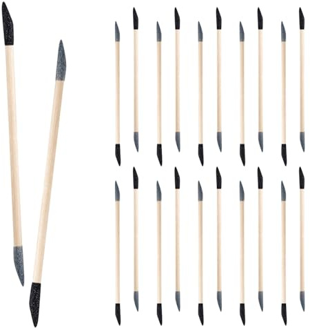 Sanding Sticks Double End 150/280 Grit - 20 PCS Fine Detailing Tools for Tight Spaces, Plastic Models & Wood Hobby | 5.4 x 0.2 Inch Matchsticks Design | Ideal for Detail Work, Nail Art, Pottery
