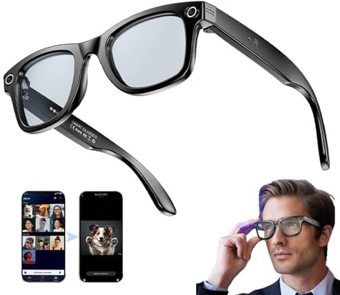 Occhiali intelligenti ai con fotocamera, impermeabili IP65, chiamate Bluetooth, riproduzione di musica, identificano le immagini, usano ChatGPT, fotografia, video, registrazione, per uomini e donne,A