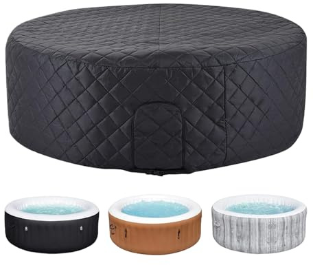 Thermo-Poolabdeckung, rund, aufblasbar, Thermal-Spa-Abdeckung für den Winter, wasserdichter Spa-Schutz für Wartung bei kaltem Wetter, Winterwärmespeicherung, Outdoor-Heimparty