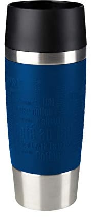 Tefal Travel Mug isotherme 0,36 L, 100% hermétique, Conservation et maintien de la température optimales, Ouverture par pression, Accès boisson à 360°, Sans BPA, Base antidérapante K3082114
