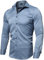 INFLATION Chemise élastique Homme, Manches Longues, Taille ajustée, Casual/Formel, Multiple Couleurs à Choisir,Bleue de L'eau.,41