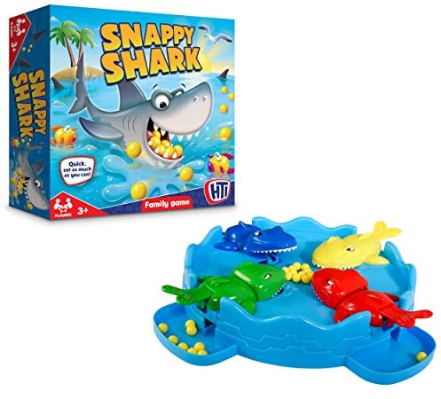 HTI Toys Traditional Games Age 3+ Hungry Snappy Shark Family Board Game For Kids Adults Boys & Girls, 1374311