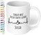 Personalisierte Büro Tasse Finger weg dieser Kaffee gehört Wunschname | lustige individuelle Kaffeetasse | spülmaschinenfest | tolles Geschenk zu Weihnachten, Geburtstag, Namenstag - innen Weiß
