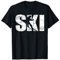 Ski Distressed Look Skifahrer Geschenk T-Shirt