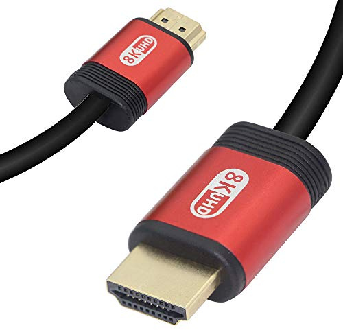 HDMI 2.1 Kabel, 8K Ultra High-Speed 48 Gbps Kabel, unterstützt 8K @ 60 Hz, 4K @ 120 Hz, 4320p, kompatibel mit Fire TV, 3D-Unterstützung, 8K UHD, 3D-Xbox, PlayStation, PS3, PS4, PC etc. (0,5 m)