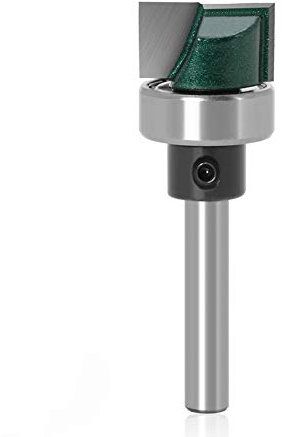 Bestgle 1/4 Shank Proessional Flush Trim Hinge Mortising Template Router Bit 3/4W X 7/16H Bottom Cleaning Woodworking Tool Milling Cutter Bit