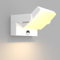 Klighten 24W LED Außenwandleuchte Aussenleuchte mit Bewegungsmelder IP65 Sensor Wandleuchte Innen Außen mit Schwenkbar Panel, Modern Außenlampe für Garten Balkon, Weiß, Warmweiß 3000K