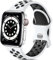 Epova Sport Cinturino in Silicone Compatibile con Apple Watch 44mm 42mm 45mm 46mm 49mm, Traspirante Cinturini di Ricambio per iWatch SE Series 10 9 8 7 6 5 4 3 2 1, Bianco/Nero, Piccolo