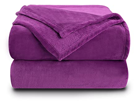 VOTOWN HOME Kuscheldecke Flauschig Decke, Warme Weiche Fleece für Sofa Bett Couch, Oeko-Tex zertifizierte Kuscheldecke XL, 150x200 cm Violett
