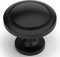 Amerdeco Lot de 12 Bouton de Meuble Bouton Porte Cuisine Rond Boutons de Porte Alliage de Zinc Bouton Porte Placard Noir Bouton Porte Poignée Cuisine