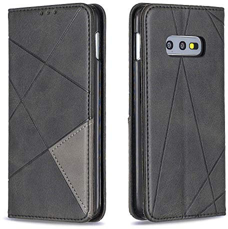 Posanter Coque pour Samsung Galaxy S10E, Housse Portefeuille en Cuir Etui de Protection avec Slim TPU Silicone Bumper Antichoc Magnétique Flip Case, Porte Cartes avec Fonction Support Cover (Noir)
