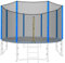 Trampolin Ersatznetz Ø 244 305 366 cm 6/8 Stangen, Trampolin Sicherheitsnetz Ersatz Netz, Rundes Schutznetz