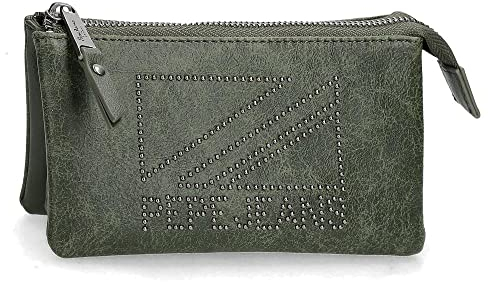 Pepe Jeans Donna Geldbörse Kulturbeutel Grün 17,5 x 9,5 x 2 cm Kunstleder, grün, Geldbörse Kulturbeutel