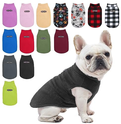 BEAUTYZOO Fleeceweste für Hunde – Winterjacke mit Kapuze und D-Ring für Leine – Warmes Mantelchen für kleine und mittelgroße Hunde