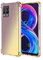 HONLEN Funda para Realme 8 / Realme 8 Pro Carcasa, (6.4 Inches) Gradiente Transparente TPU Silicona Case, Protección de Esquina Mejorada Cover Oro Negro