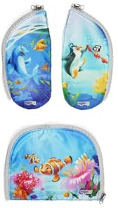 ergobag Zippies Schulranzen Zubehör Set 3-teilig für Kinder, Jungen und Mädchen Unterwasser - Bunt