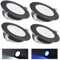 acegoo 4 x 12V Einbaustrahler Wohnmobil LED Einbauleuchte mit Ein/Aus-Dimmschalter&Blaues Nachtlicht Spot 3W 285lm Dimmbar Einbauspot Downlight für Boot Wohnwagen Camper Küche(Schwarz 5000K)