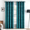 MIULEE Vorhang Gardinen mit Ösen Gold Samtvorhänge Vorhänge Blickdicht Osen Folie Druck Gardinen Vorhänge Gold Ösenvorhang für Schlafzimmer Wohnzimmer 2er Set 140 x 225 cm(B x H) Blaugrün