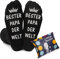 ANOTION Lustige Socken, Bester Papa Der Welt, Lustige Söckchen, Kleine Ostergeschenke Kleine Geschenke Für Männer Mini Geschenke Geschenke für Väter Witzige Geschenke für Männer