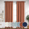 Mrs.Naturall Terrakotta-Leinen-Vorhänge, 250 cm lang, für Wohnzimmer, Schlafzimmer, 2-teiliges Set, Stangentasche, Lichtfilterung, halbtransparent, gebranntes Orange, rostfarben, Vorhänge und