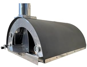 Forno Pizza Ibrido a Legna e Gas - 2 Pizze - Da Esterno, Uso Tradizionale o Con Bruciatore - Pietra Refrattaria, 500 Gradi, Made in Italy (Solo Forno Senza Bruciatore)