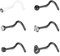 NIUSIMAN 20G Nasenpiercing Stecker SCHWARZ Schraube Nasepiercing Chirurgenstahl Stahl Nase Piercing Schmuck Klare dünne Kleine Nasenpiercing Stechen Schraube mit Cubic Zirkonia für Mädchen Männer