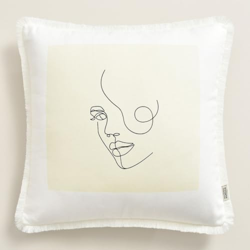 ROOM99 Ladies Bella 45 x 45 cm Zierkissenbezüg Kissenbezüg Kissenhüll Dekorative Dekokissen Wurfkissenbezug Deko Aesthetic Modern Schlafzimmer Wohnzimmer Dekor Baumwolle,1 Stück