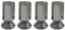 HOOZ 4er Set Möbelfüße verchromt, höhenverstellbar (80mm) | Möbelbeine rund, silber glänzend | Metallfüße stabil für Schrank, Tisch, Regal, Sideboard – DIY Möbelzubehör, belastbar und langlebig