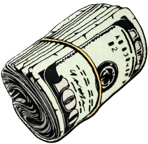 HiyyFloy 100-dollar-schein-teppich, Weich, Gemütlich, Geld-Teppich, rutschfest, Großer Nachttisch-Geld-Teppich, Kunst-Geld-Teppich Für Schlafzimmer, Wohnzimmer, Badezimmer