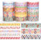 Kesote 18 Rouleaux Washi Tape, Masking Tape, Scotch Decoratif, Ruban Adhésif Décoratif, Scotch Scrapbooking, 6 * 15 mm + 12 * 7.5 mm