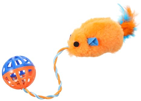 CIYODO Juguete Interactivo para Gatos Bola De Peluche con Sonido Mouse Cat Teaser para Ejercicio y Entretenimiento Adecuado para Mascotas Que Muerden y Rascan