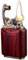 Handgefertigtes Vintage-Feuerzeug, winddichtes Kerosinfeuerzeug aus Rosenholz, antikes Feuerzeug mit weicher Flamme, Benzinfeuerzeug mit Kipphebel, nachfüllbares Vintage-Kerosinfeuerzeug(Red)