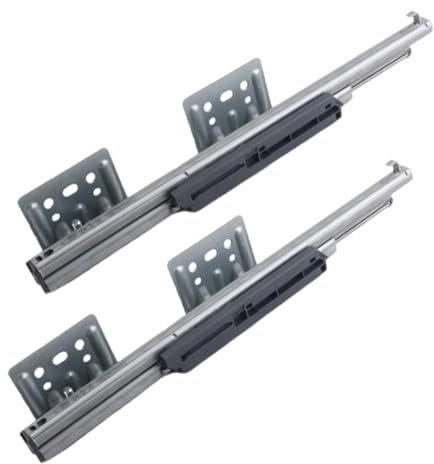 BUETPOX 1 Paar Schubladenschienen, Kugelauszug Schubladenauszug Schienensystem, 3 Falten Vollauszug Untere Installation, Schienensystem Mit Softclose, Auszugsschienen(50cm/20in)