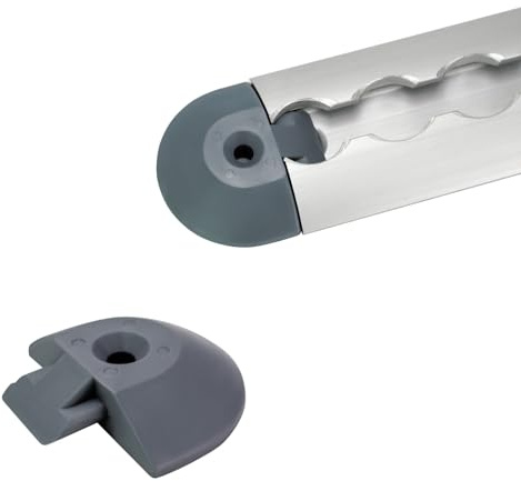 1x Endkappe Endfittinge Einsteckkappe für Airlineschiene halbrund, grau, Kunststoff Airline- Schienen Fitting