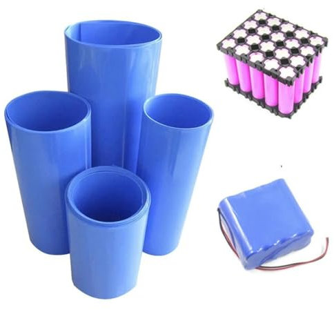 Tubo termorestringente in PVC da 2 metri Guaina termorestringente blu per batteria al litio Guaina termoretraibile isolante-280 mm