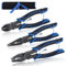 SPEEDWOX 3Pcs Heavy Duty Pliers Set 6 in 1 Multifunctional Wire Stripper Crimper Cutter 9 Long Nose Pliers 9 Linesman Pliers, 8 Diagonal Side Cutting Pliers Combination Pliers Set