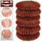 6X Copper Coated Scourers – Heavy Duty Non Scratch Scrubbers for Pots Pans Grills Efficient Kitchen Cleaning Tools Rust Resistant Reusable Copper Mesh Scrub Balls 9cm