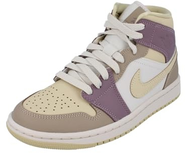 NIKE Air Jordan 1 Mid Womens Trainers HV2370 Sneakers Shoes (UK 7 US 9.5 EU 41, Light Orewood Brown Team Gold Khaki 100)