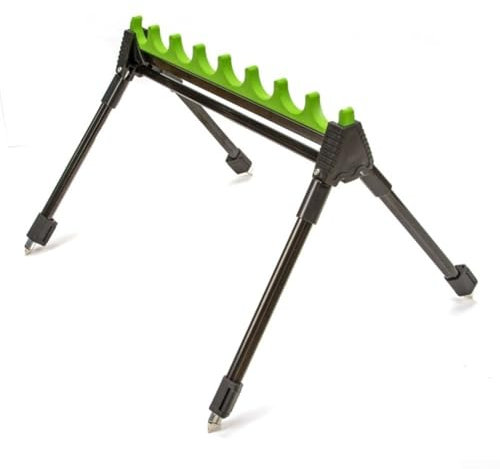 ZWEquipint Support de canne à pêche télescopique 2 sections 4 pieds bas de ligne réglable alliage de zinc EVA long perchoir sac de rangement