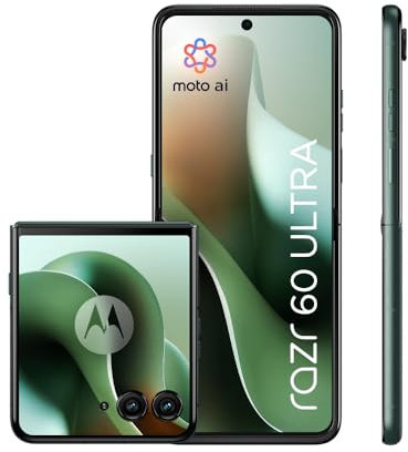 Motorola razr 60 ultra, Pantone Scarab, Moto AI Flip Smartphone, Dual Display, 50MP Triple Camera with Co2 Offset