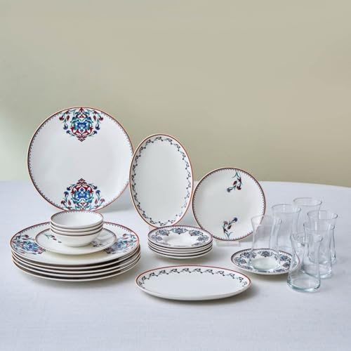 Karaca Nakkaş 26-Piece Breakfast Service for 6 People – Traditional Splendor on Your Table